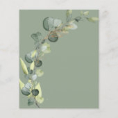 Sage Green Baby Sprinkle doucheuitnodiging Flyer (Achterkant)