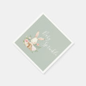 Sage Green Baby Sprinkle Script Baby shower Servet (Hoek)