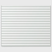 Sage Green Baby Stripe Wrapping Paper Cadeaupapier (Vlak)