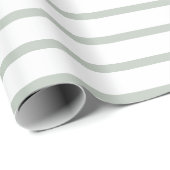 Sage Green Baby Stripe Wrapping Paper Cadeaupapier (Rol Hoek)