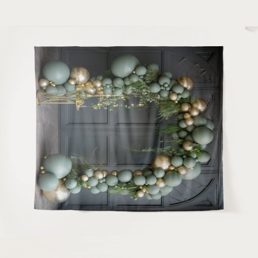 Sage Green Balloon Arch Hanging Wandkleed (Voorkant (horizontaal))