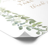 Sage Green Balloon Baby shower Favorieten Sign Poster (Hoek)