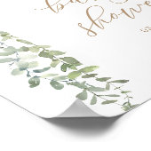 Sage Green Balloon Baby shower Welkomstbord Poster (Hoek)