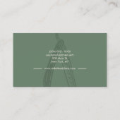 Sage Green Barbershop Design Razor Master Hair Visitekaartje (Achterkant)