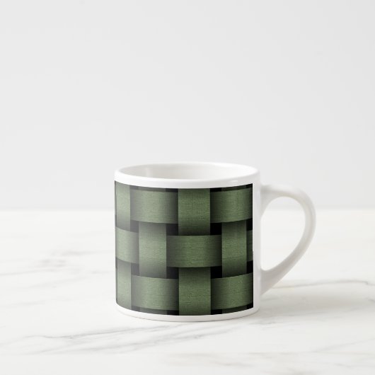 Sage Green Basket Weave Espresso Kop (Rechts)
