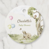 Sage Green Bearly Wait Round Baby Shower Bedankjes Labels (Voorkant)