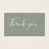 Sage Green Bedankt voor het winkelen korting Kaart (Voorkant)