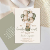 Sage Green Beer Baby shower Boy Invitation Kaart