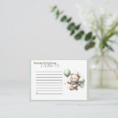 Sage Green Beer Baby shower Woorden van Advies Kaa (Staand voorkant)