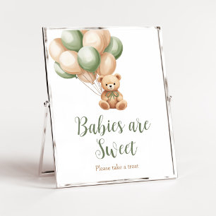 Sage Green Beer ballon baby's zijn lief Poster
