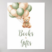 Sage Green Beer Ballonboeken en geschenken Poster (Voorkant)