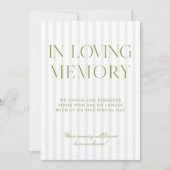 Sage Green & Beige bruiloft in liefdevol geheugent Kaart (Voorkant)