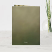 Sage Green Beige Floral Belated Birthday Card Kaart (Achterkant)