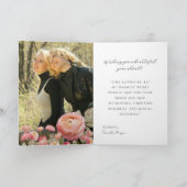 Sage Green Beige Floral Belated Birthday Card Kaart (Binnen)