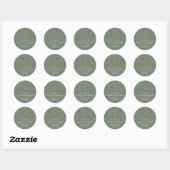 Sage Green Beige Flower Welcome baby shower Ronde Sticker (Vel)