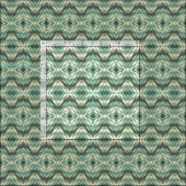 Sage Green Beige Grey Brown Aztec Mosaic Pattern Stof (Delen)