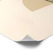 Sage Green & Beige Minimalistische Botanische Boho Poster (Hoek)