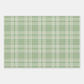 Sage Green Beige Tartan Inpakpapier Vel (Voorkant)