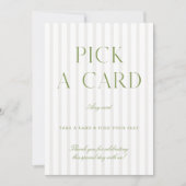 Sage Green & Beige Wedding Kies een Kaart Teken (Voorkant)