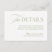 Sage Green & Beige Wedding Website Behuizing Kaart (Voorkant)