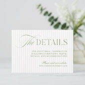 Sage Green & Beige Wedding Website Behuizing Kaart (Staand voorkant)