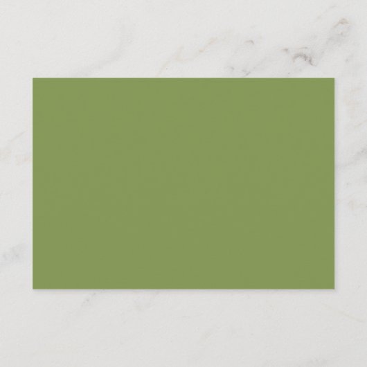 Sage Green & Beige Wedding Website Behuizing Kaart (Achterkant)