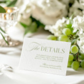 Sage Green & Beige Wedding Website Behuizing Kaart