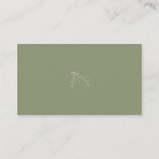 Sage Green Berries en Leaves Wedding RSVP Kaart (Achterkant)