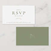 Sage Green Berries en Leaves Wedding RSVP Kaart (Voorkant / Achterkant)