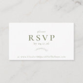 Sage Green Berries en Leaves Wedding RSVP Kaart (Voorkant)