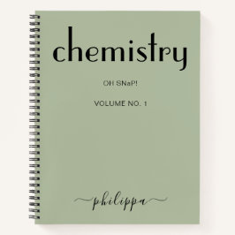 Sage Green Black Specialized Chemistry Notitieboek