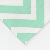 Sage Green Black Striped Monogramed Fleece Blanke (Hoek)
