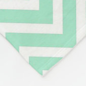 Sage Green Black Striped Monogramed Fleece Blanke Deken (Hoek)