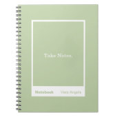 Sage Green Block Quote Classic Notitieboek (Voorkant)