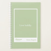 Sage Green Block Quote Small Planner (Voorkant)