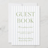 Sage Green & Blue Wedding Guest Book Sign Kaart (Voorkant)