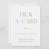 Sage Green & Blue Wedding Kies een Kaart Teken (Voorkant)