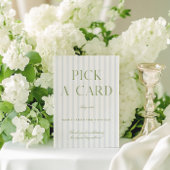 Sage Green & Blue Wedding Kies een Kaart Teken