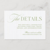 Sage Green & Blue Wedding Website Behuizing Kaart (Voorkant)