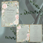 Sage Green Blush Pastel Waterverf Floral Romantic