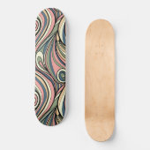 Sage Green, Blush Pink, Dusty Blue Retro Swirl Persoonlijk Skateboard (Voorkant)