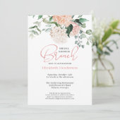 Sage Green Blush Pink Floral Vrijgezellenfeest Bru Kaart (Staand voorkant)