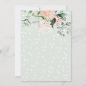 Sage Green Blush Pink Floral Vrijgezellenfeest Bru Kaart (Achterkant)