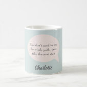 Sage green blush pink inspirational goal quote koffiemok (Center)