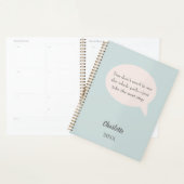 Sage green blush pink inspirational goal quote planner (Display)
