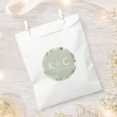 Sage Green & Blush Pink Marble Treat Favor Bag Bedankzakje (Geknipt)
