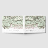 Sage Green & Blush Pink Minimalist Marble Gastenboek (Volledig)
