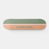 Sage Green & Blush Pink Persoonlijk Skateboard (Horizontaal)