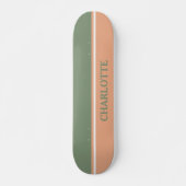 Sage Green & Blush Pink Persoonlijk Skateboard (Voorkant)