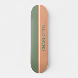 Sage Green & Blush Pink Persoonlijk Skateboard